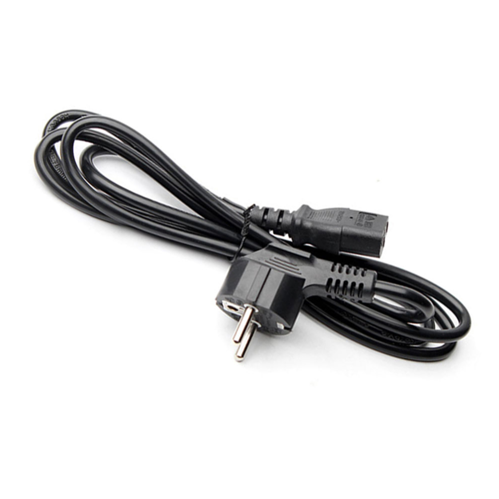 خرید کابل برق دو شاخه منبع تغذیه کامپیوتر 16 آمپر 1.5 متری با کیفیت ساخت بالا، انتقال برق ایمن و پایدار، مناسب پاور PC و تجهیزات پرمصرف.