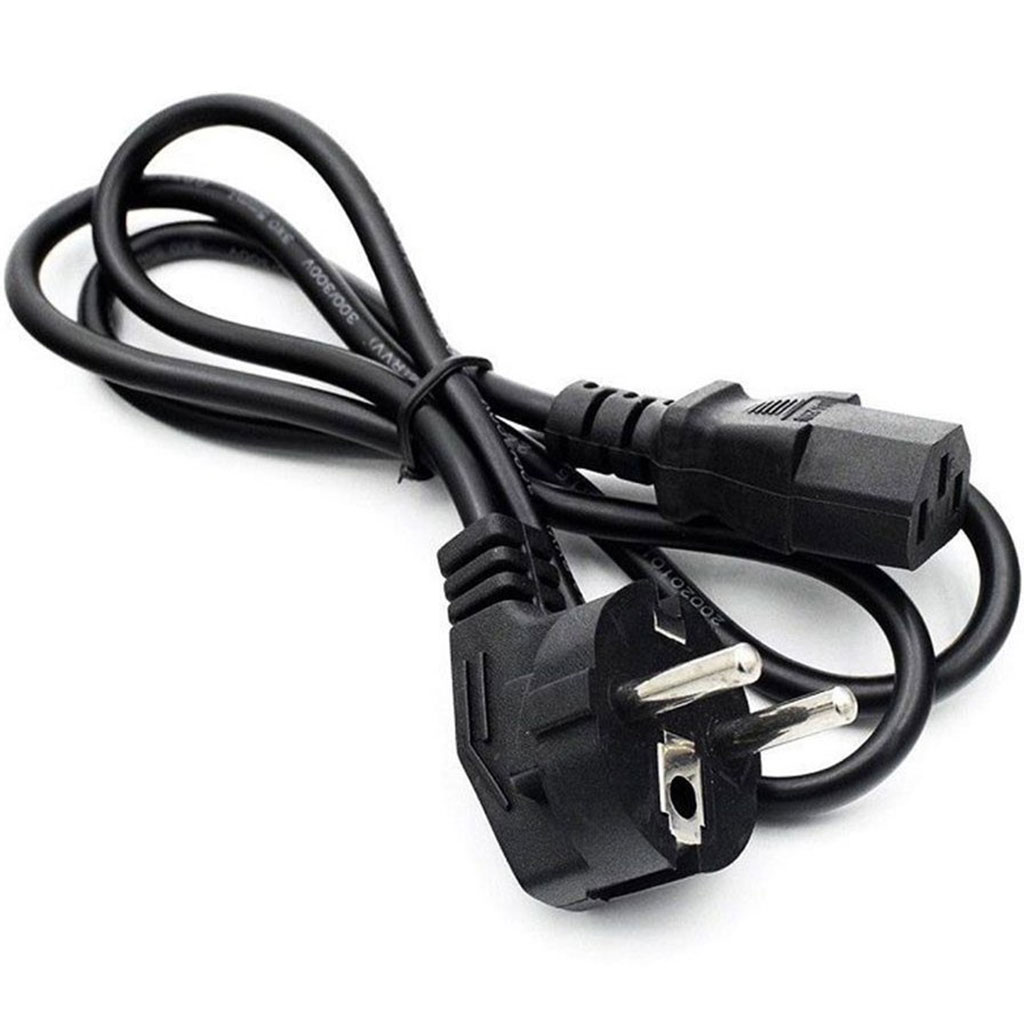 کابل برق دو شاخه منبع تغذیه کامپیوتر 16 آمپر 1.5 متری-کابل برق دو شاخه منبع تغذیه کامپیوتر 16 آمپر 1.5 متری یک کابل استاندارد و باکیفیت برای تأمین برق انواع پاور کامپیوتر، کیس‌های دسکتاپ و تجهیزات الکترونیکی پرمصرف است. این کابل با پشتیبانی از جریان 16 آمپر، انتخابی مطمئن برای سیستم‌هایی است که به ا ...