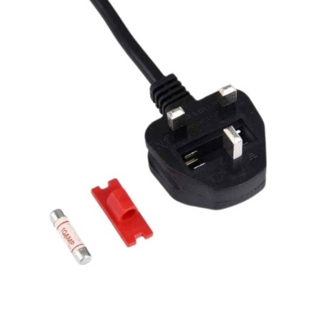 کابل برق سه پین منبع تغذیه کامپیوتر 5 آمپر 1.5 متری-کابل برق سه پین کامپیوتر با ظرفیت جریان 5 آمپر و طول 1.5 متر، یک کابل اتصال ایمن و باکیفیت برای منبع تغذیه (پاور) کامپیوترهای شخصی، مودم، پرینتر و سایر دستگاه‌های اداری است. این کابل مجهز به فیوز داخلی برای محافظت در برابر نوسانات برق می‌باشد. مشخص ...